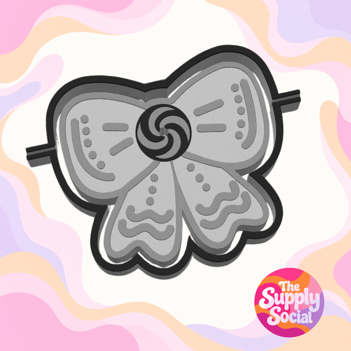 Gingerbread Bow Silicone Freshie Mold