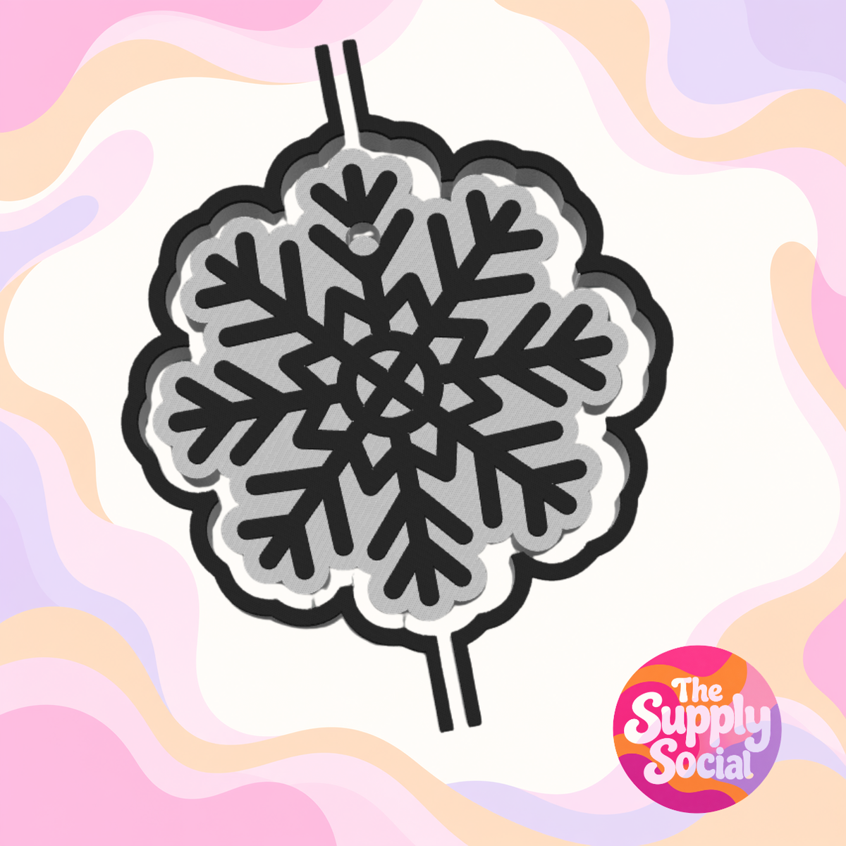 Snowflake Silicone Freshie Mold